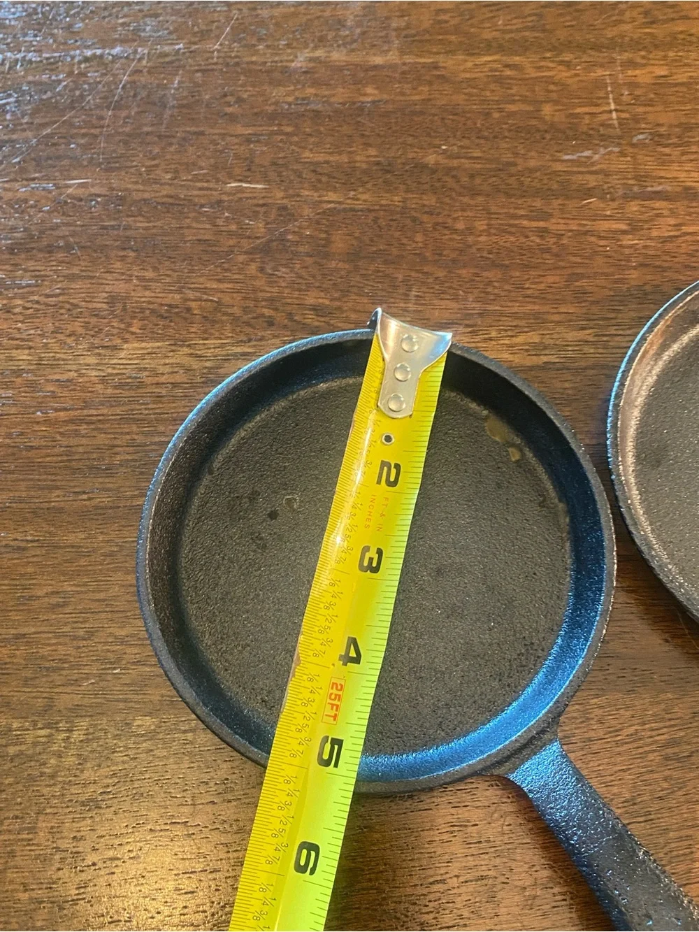 Set of 3 Small Size 5-Inch Cast Iron Skillets